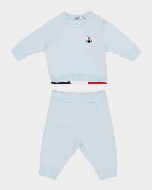 Boy's Logo Sweatshirt and Pants Set, Size 3M-